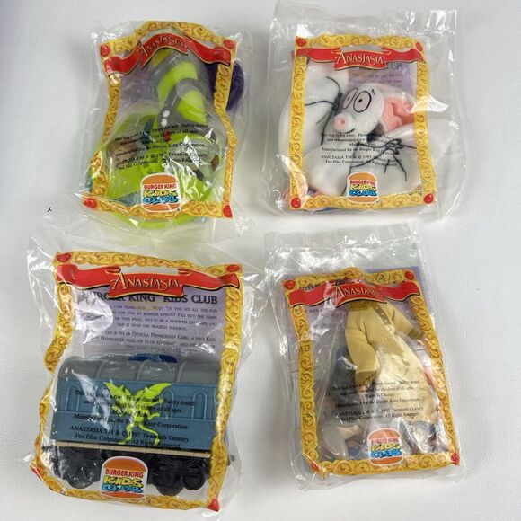 BURGER KIING Anastasia Toy Lot Kid's Club VTG 90s Hair Grow Doll Bartok Figures - Picture 9 of 9